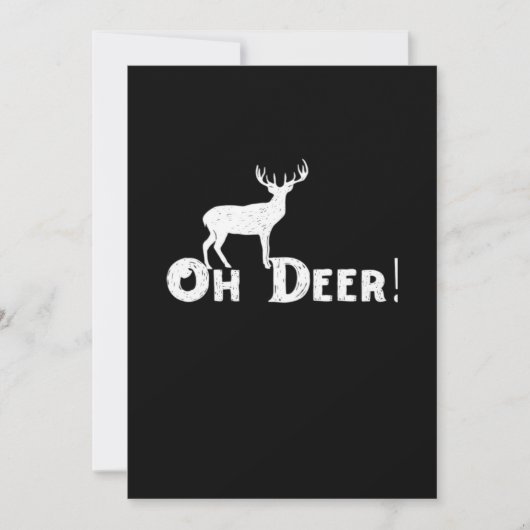 Cartes Pour Fêtes Annuelles Oh Deer Clean Graphic Style (Devant)