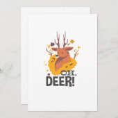 Cartes Pour Fêtes Annuelles Oh Deer Contemporary Minimal Look (Devant / Derrière)