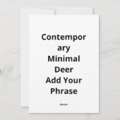 Cartes Pour Fêtes Annuelles Oh Deer Contemporary Minimal Look (Dos)