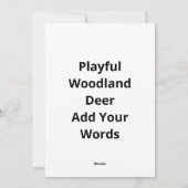 Cartes Pour Fêtes Annuelles Oh Deer Funny Style Design (Dos)