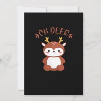 Cartes Pour Fêtes Annuelles Oh Deer Kawaii Deer Playful Art Style