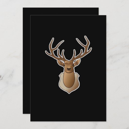 Cartes Pour Fêtes Annuelles Oh Deer Minimal Design (Devant / Derrière)