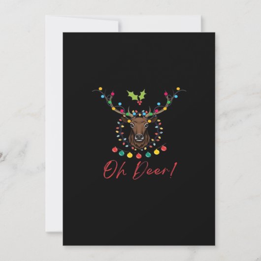 Cartes Pour Fêtes Annuelles Oh Deer Modern Aesthetic (Devant)