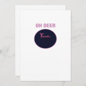 Cartes Pour Fêtes Annuelles Oh Deer Modern Aesthetic (Devant / Derrière)