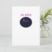Cartes Pour Fêtes Annuelles Oh Deer Modern Aesthetic (Debout devant)