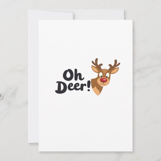 Cartes Pour Fêtes Annuelles Oh Deer Modern Aesthetic Style (Devant)