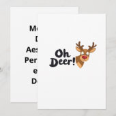 Cartes Pour Fêtes Annuelles Oh Deer Modern Aesthetic Style (Devant / Derrière)