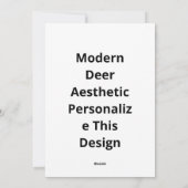 Cartes Pour Fêtes Annuelles Oh Deer Modern Aesthetic Style (Dos)
