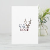 Cartes Pour Fêtes Annuelles Oh Deer Retro Classic Design Flat Holiday Card (Debout devant)