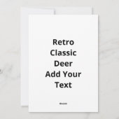 Cartes Pour Fêtes Annuelles Oh Deer Retro Classic Design Flat Holiday Card (Dos)