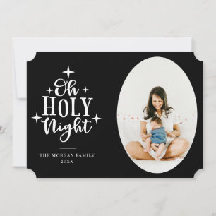 Cartes Pour Fêtes Annuelles Oh Holy Night Black Photo