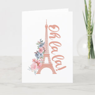 Cartes Pour Fêtes Annuelles Oh La La - Tour Eiffel Paris France
