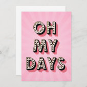 Cartes Pour Fêtes Annuelles Oh, mes jours (Devant / Derrière)