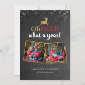 Cartes Pour Fêtes Annuelles Oh Mon Dieu, Quel An ! Tartan Chalkboard 2 Photo (Devant)