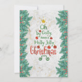 Cartes Pour Fêtes Annuelles Oh Par Golly Holly Jolly (Devant)