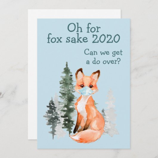 Cartes Pour Fêtes Annuelles Oh pour Fox Sake 2020 Do-over (Devant / Derrière)