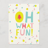 Cartes Pour Fêtes Annuelles Oh Quel Amusant sapin de Noël Points Confetti colo (Devant)