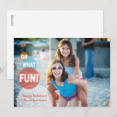 Cartes Pour Fêtes Annuelles Oh quel amusement (Devant / Derrière)