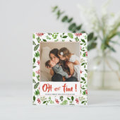 Cartes Pour Fêtes Annuelles Oh quel script amusant | Photo Holly Feuilles Berr (Debout devant)