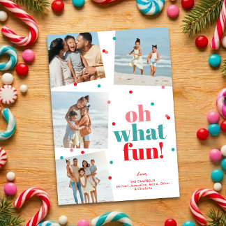Cartes Pour Fêtes Annuelles Oh Quelle Amusement 4 Photo Colorée