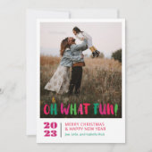 Cartes Pour Fêtes Annuelles Oh Qu'est-ce que c'est amusant (Devant)