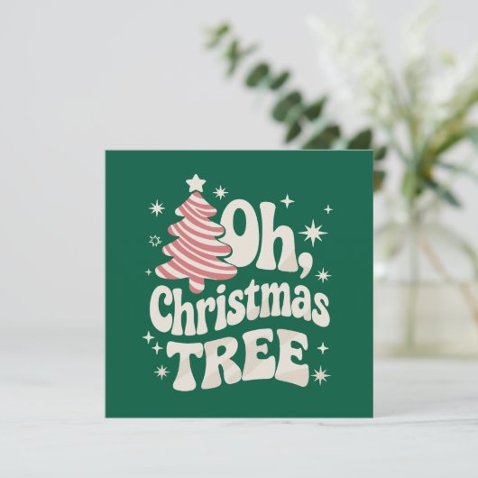 Cartes Pour Fêtes Annuelles Oh sapin de Noël Lumière Joyeux Noël Xmas  (Debout devant)