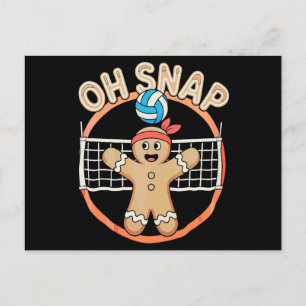 Cartes Pour Fêtes Annuelles Oh Snap Bonhomme en pain d'épices Noël Volleyball