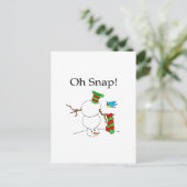 Cartes Pour Fêtes Annuelles Oh Snap! (UD Snowman) (Debout devant)