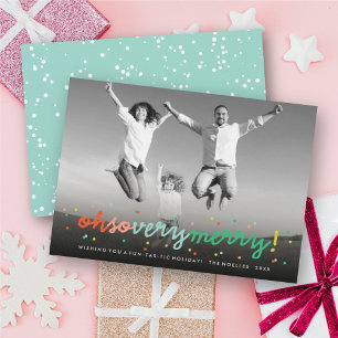 Cartes Pour Fêtes Annuelles Oh So Très Joyeux Points Confetti Colorés Photo Am