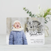 Cartes Pour Fêtes Annuelles Oh Taste and See Scripture Verset Christmas Photo (Debout devant)