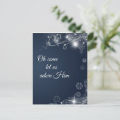 Cartes Pour Fêtes Annuelles Oh Venez Admirez-Le Noël chrétien (Debout devant)