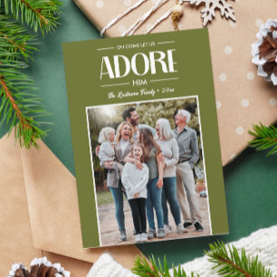 Cartes Pour Fêtes Annuelles Oh Viens Laissez-Nous L'Adorer SAGE Christian Phot