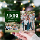 Cartes Pour Fêtes Annuelles Oh Viens Laissez-Nous L'Adorer VERT Christian 2 Ph<br><div class="desc">Vous cherchez la meilleure façon de partager votre foi et votre esprit de fête ce Noël? Notre carte de Noël chrétienne 'Oh Come Let Us Adore Him' est là pour rendre vos célébrations spéciales. Affichez vos souvenirs chéris avec des emplacements pour les photos portraitiennes et paysagistes. Ajoutez le nom de...</div>