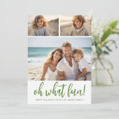 Cartes Pour Fêtes Annuelles Oh What Fun - 3 Photo - Zen Arch Vert Blanc (Debout devant)