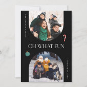 Cartes Pour Fêtes Annuelles Oh What Fun Black Arch Frame 3 Photo (Devant)