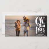 Cartes Pour Fêtes Annuelles Oh What Fun Brush Script Étoiles Fun Photo (Devant)