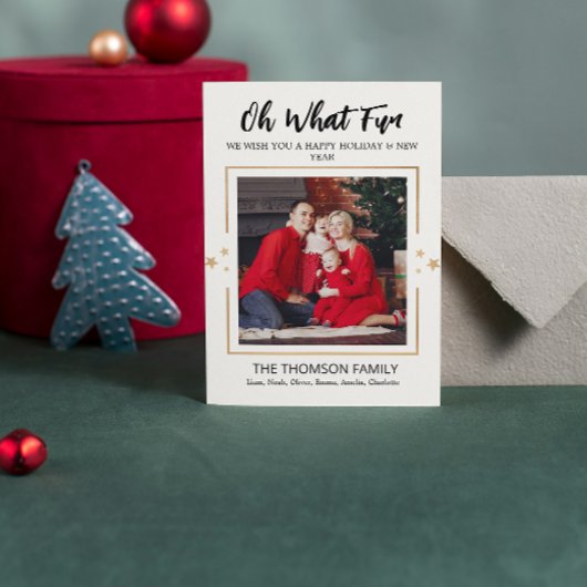 Cartes Pour Fêtes Annuelles Oh What Fun Modern Christmas