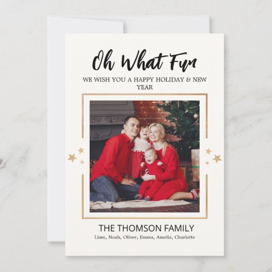 Cartes Pour Fêtes Annuelles Oh What Fun Modern Christmas (Devant)
