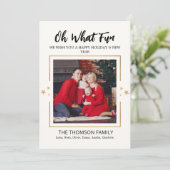 Cartes Pour Fêtes Annuelles Oh What Fun Modern Christmas (Debout devant)