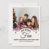 Cartes Pour Fêtes Annuelles Oh What Fun Photo Modern Christmas (Devant)