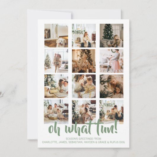Cartes Pour Fêtes Annuelles Oh What Fun Photo Noël Personnalisé (Devant)