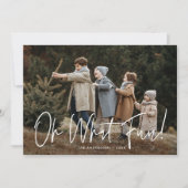 Cartes Pour Fêtes Annuelles Oh What Fun Script Photo Vert (Devant)