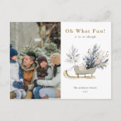 Cartes Pour Fêtes Annuelles Oh What Fun Sleigh Ride Photo Noël (Devant)