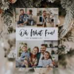 Cartes Pour Fêtes Annuelles Oh What Fun Typographie Script Photo de Noël<br><div class="desc">Carte de Noël moderne et amusante avec plusieurs photos. Le texte de typographie écrit à la main dit "Oh What Fun !" en pinceau noir. Vous pouvez ajouter trois photos sur cette carte.</div>