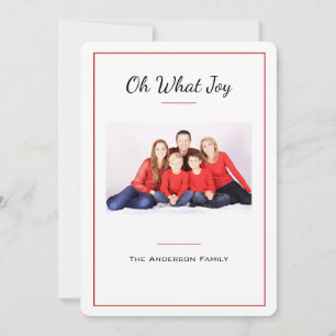 Cartes Pour Fêtes Annuelles Oh What Joy Christmas Photo Card