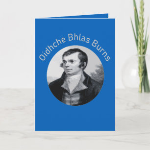 Cartes Pour Fêtes Annuelles Oidhche Bhlas Burns Gris Gaélique