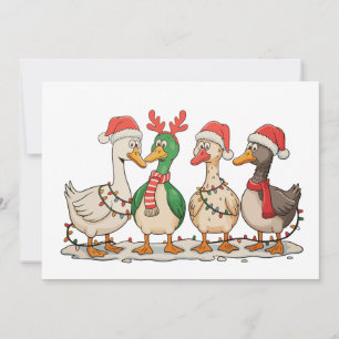 Cartes Pour Fêtes Annuelles Oie de Noël Lumière de Noël de vacances de famille