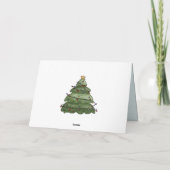 Cartes Pour Fêtes Annuelles Oie des bois mignonnes et Noël Père Noël (Dos)