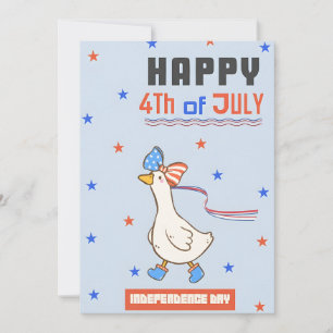 Cartes Pour Fêtes Annuelles Oie patriotique Joyeux 4 juillet Indépendance des