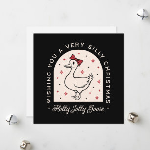 Cartes Pour Fêtes Annuelles Oie stupide drôle animal de ferme Noël